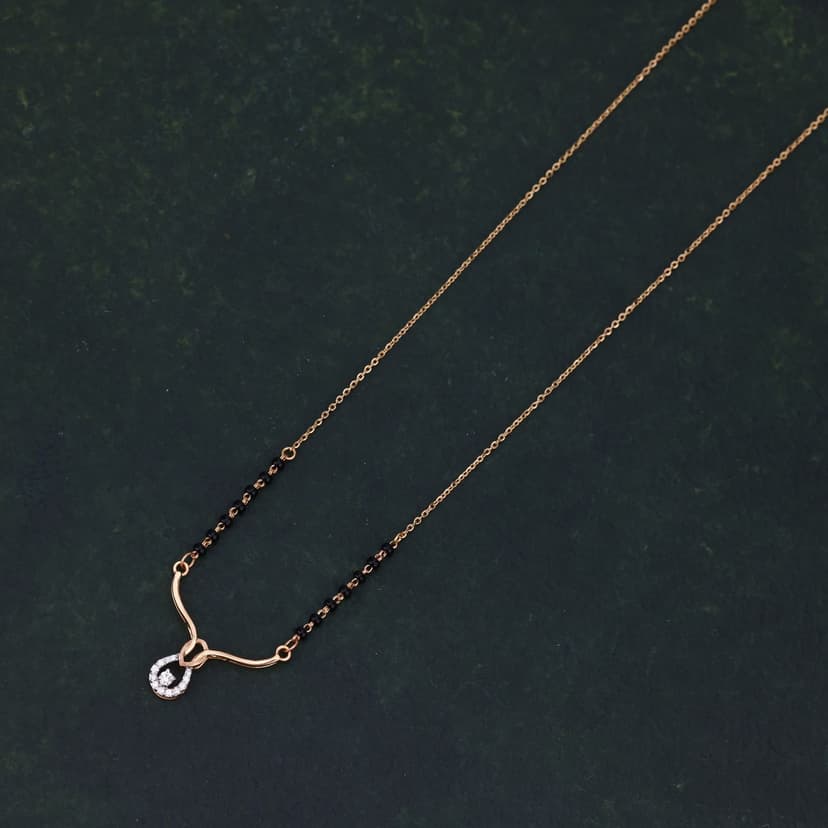 Avenlora Real Diamond Mangalsutra 14KT