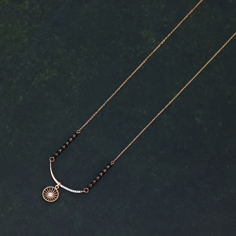 Zelphora Real Diamond Mangalsutra 14KT