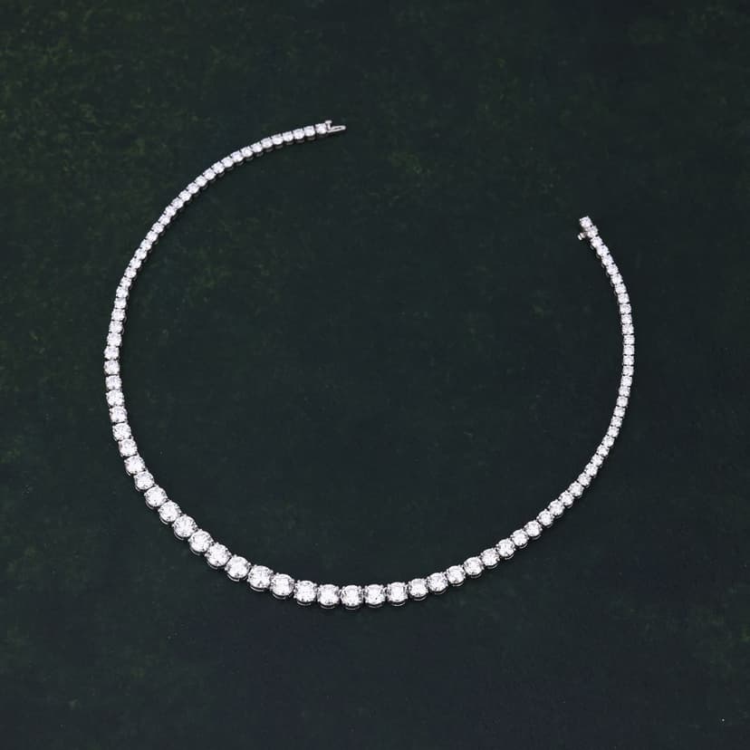 Aurestyn Graduated Lab Diamond Tennis Chain 14KT