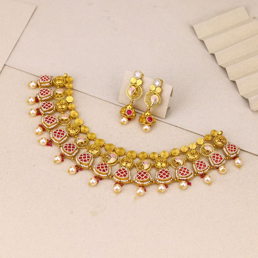 Padmavriti Antique Necklace 22KT