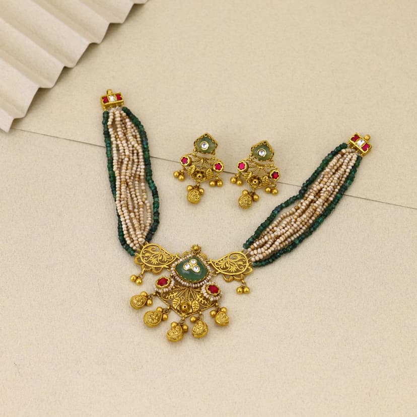 Harivanya Heritage Necklace 22KT