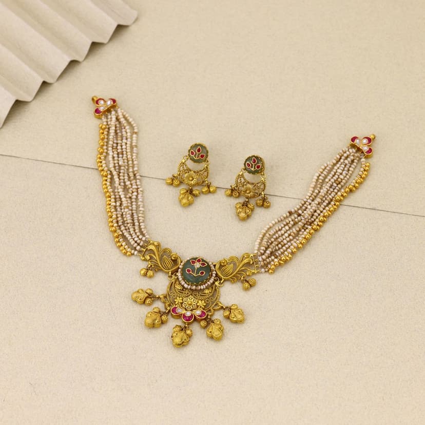 Mayurashraya Heritage Necklace 22KT