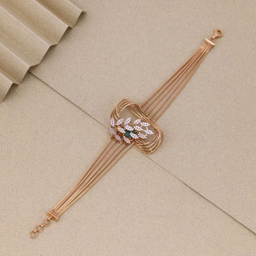 Corvella Floral Lattice Bracelet 18KT