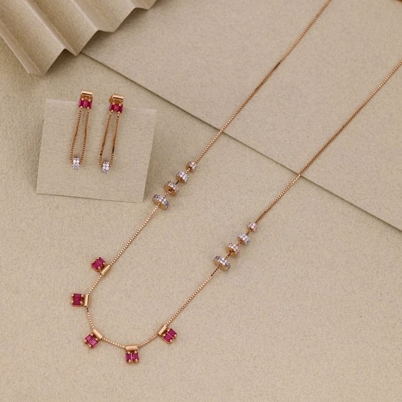 Zelvienne Garnetelle Chain Set 18KT