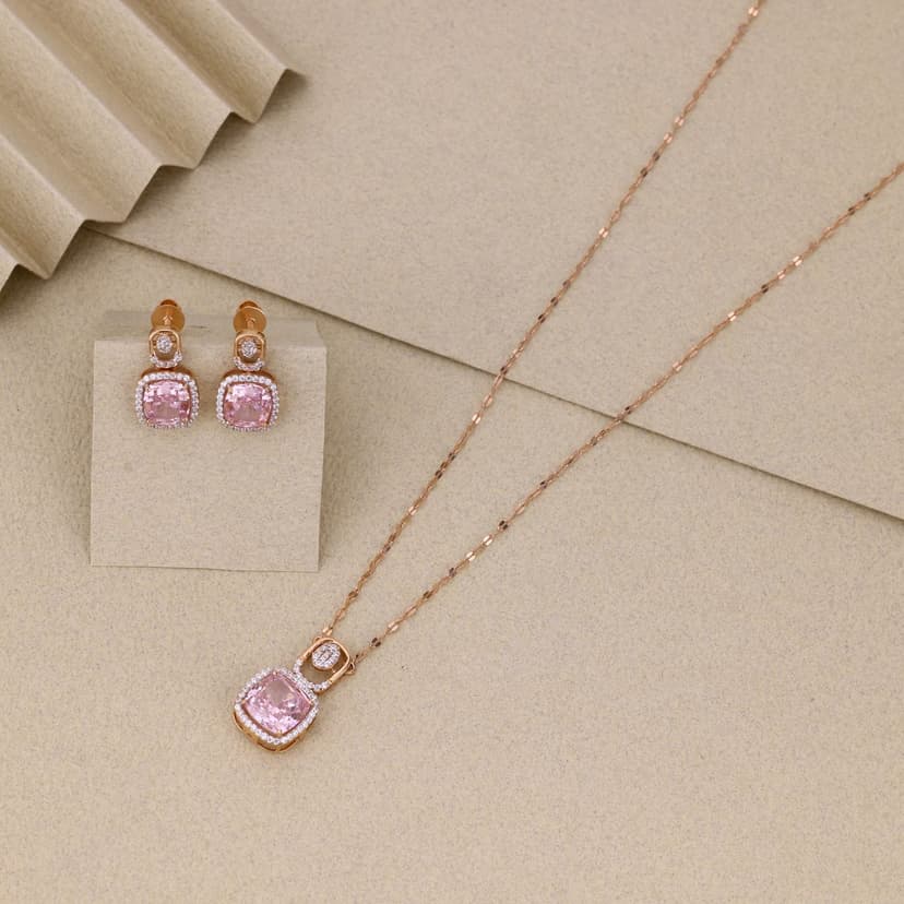 Cavellia Blush Link Chain Set 18KT