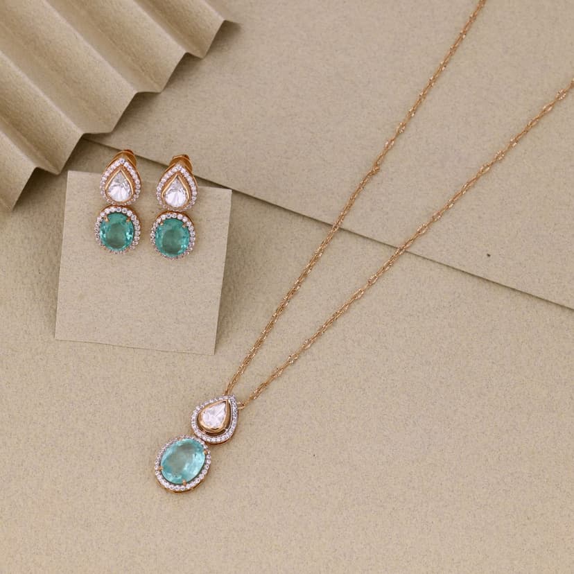 Cavessia Aqua Duo Chain Set 18KT