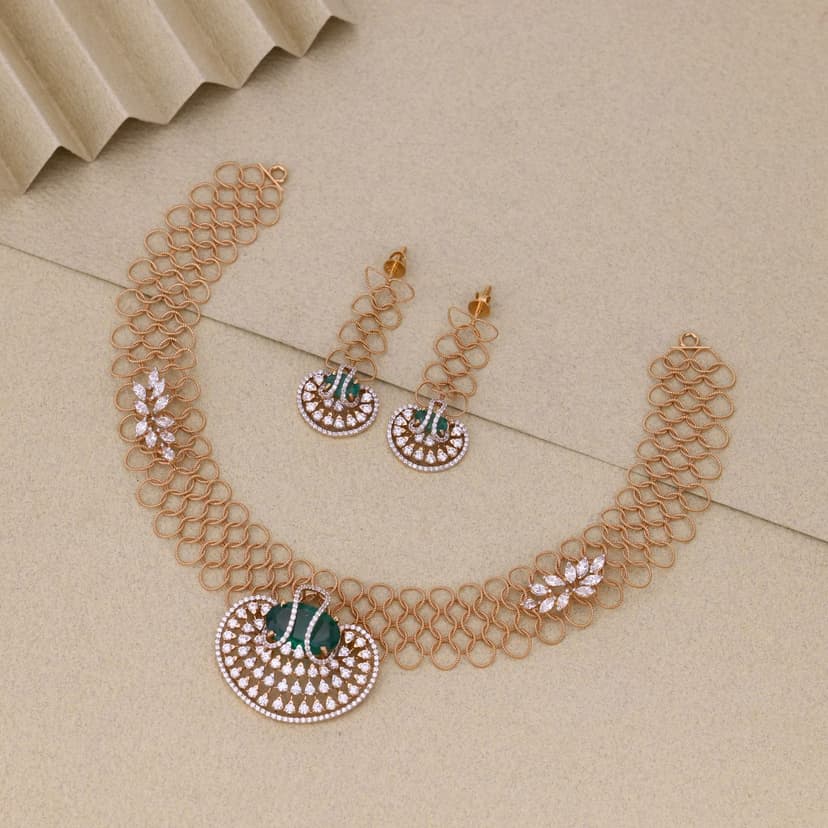 Vessalora Verde Circleweave Necklace 18KT