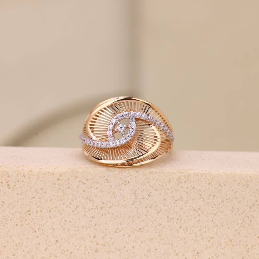 Averlyne Orbit Weave Ring 18KT