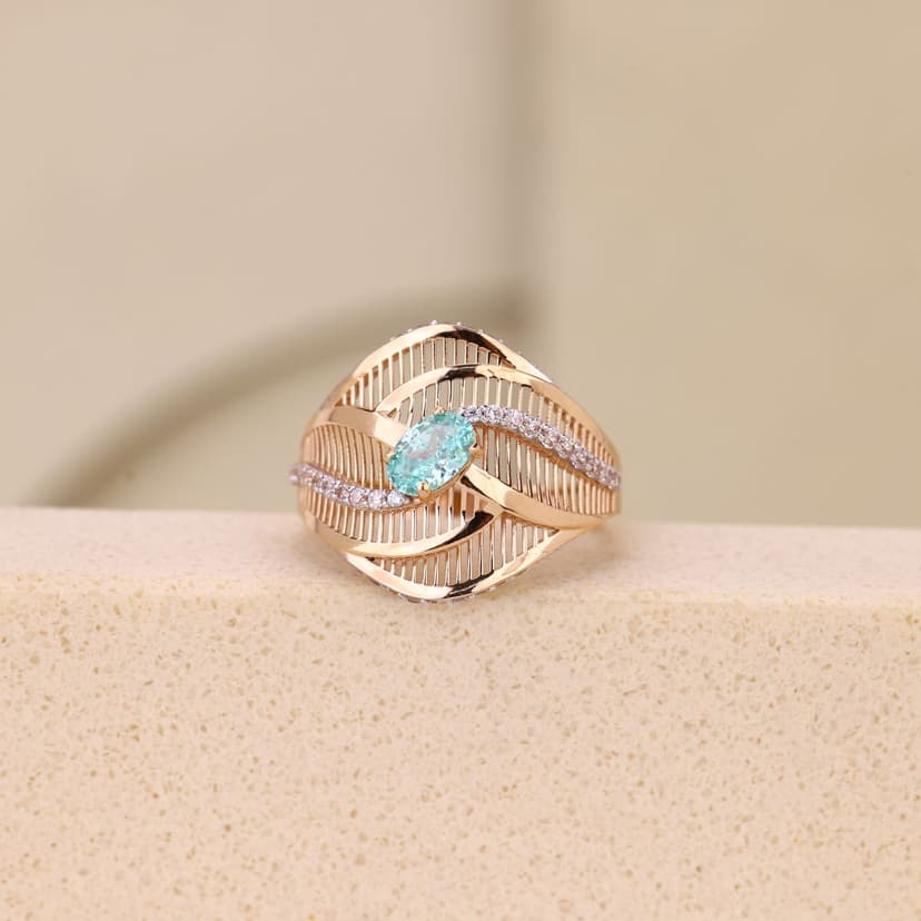 Cavellune Aqua Crest Ring 18KT