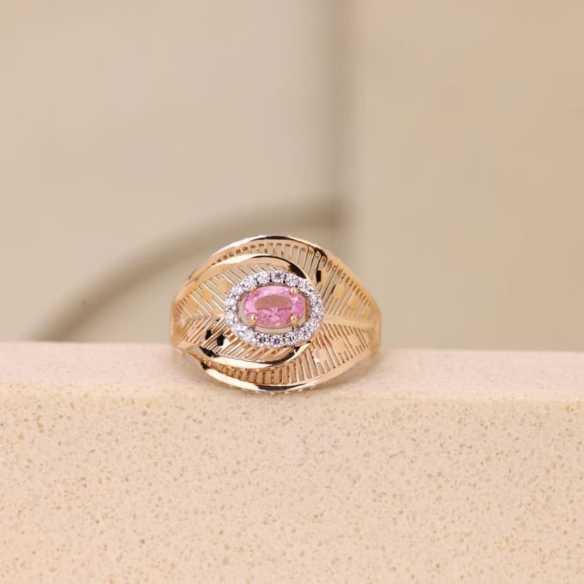 Cavessine Roselle Halo Ring 18KT