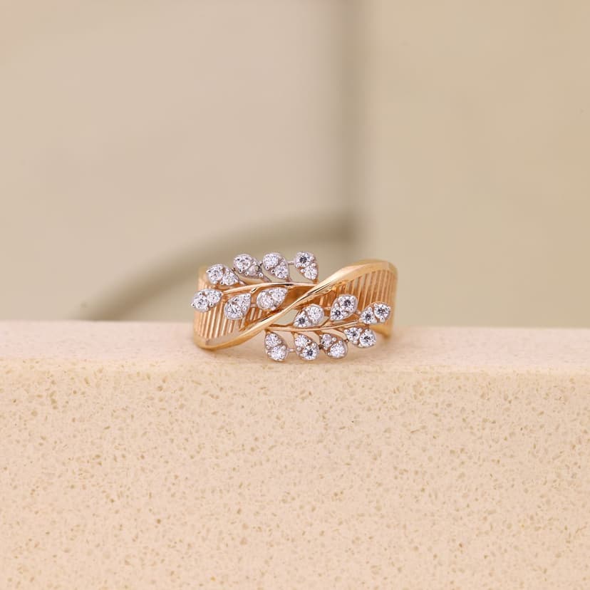 Calyndelle Leaf Serenade Ring 18KT