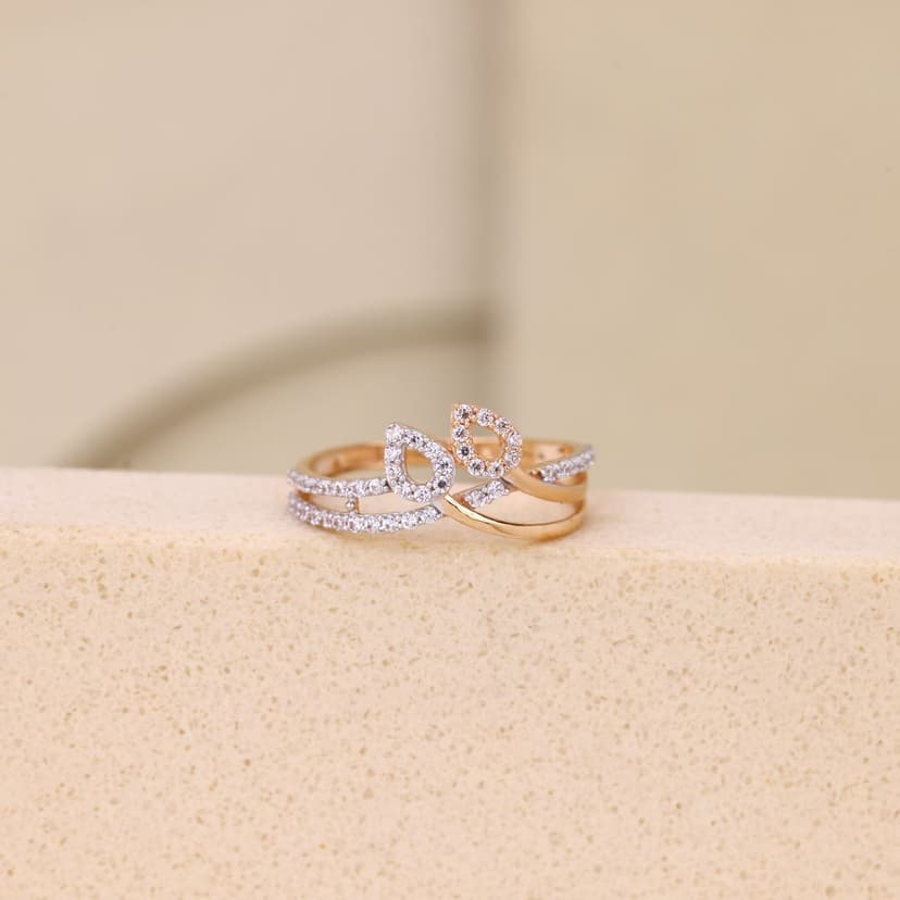Cirevella Petal Pair Ring 18KT
