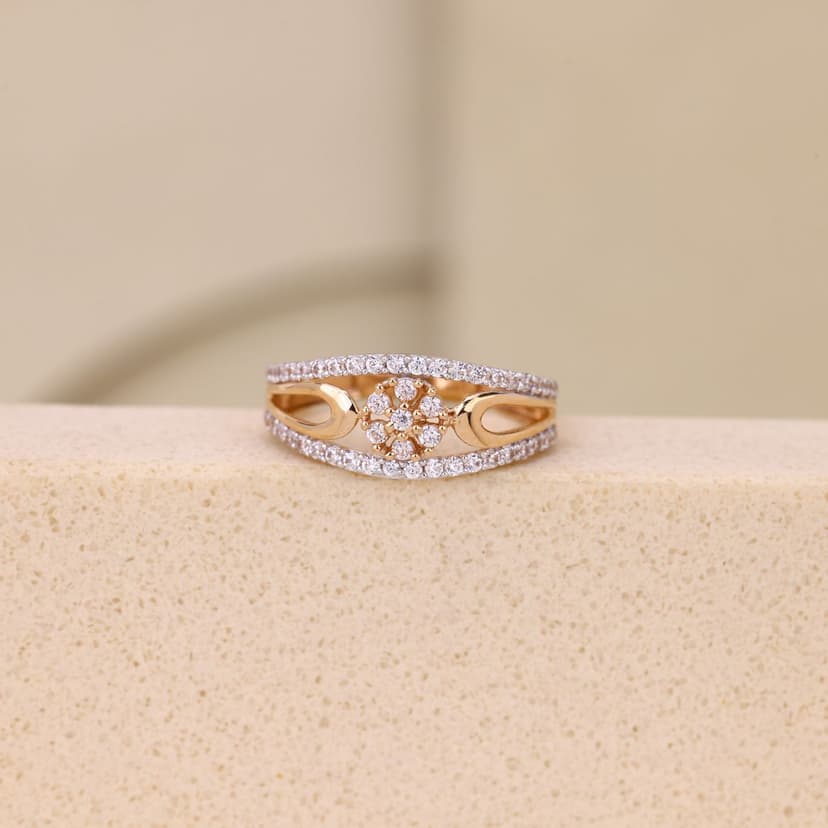 Mirezelle Floral Border Ring 18KT