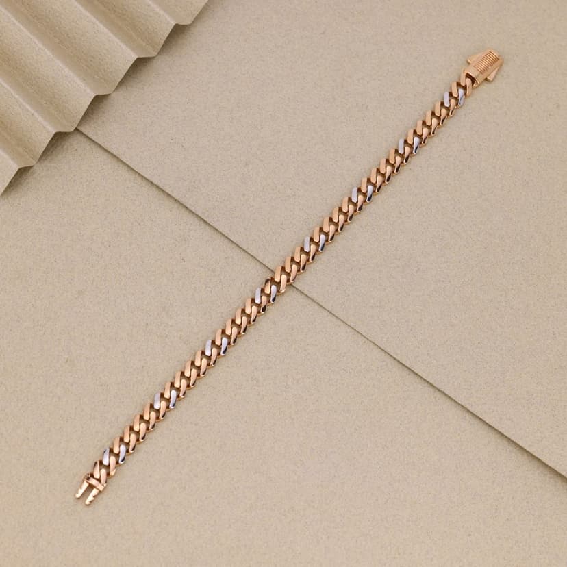 Zaravelle Cuban Edge Bracelet 18KT