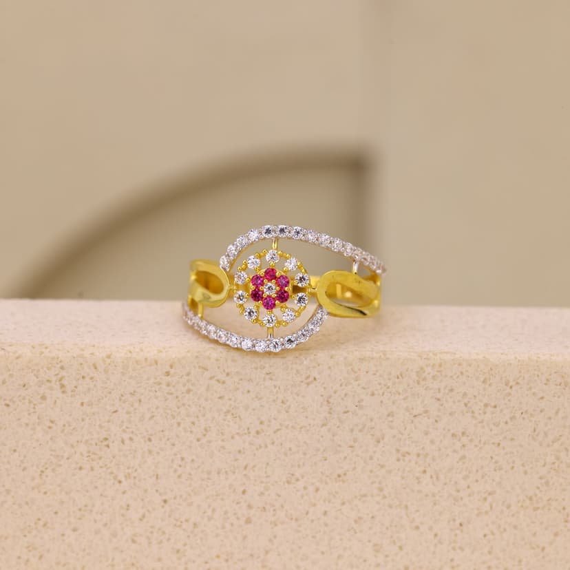 Yverzelle Bloom Arc Ring 22KT