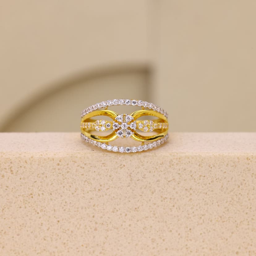 Valzienne Twincrest Ring 22KT