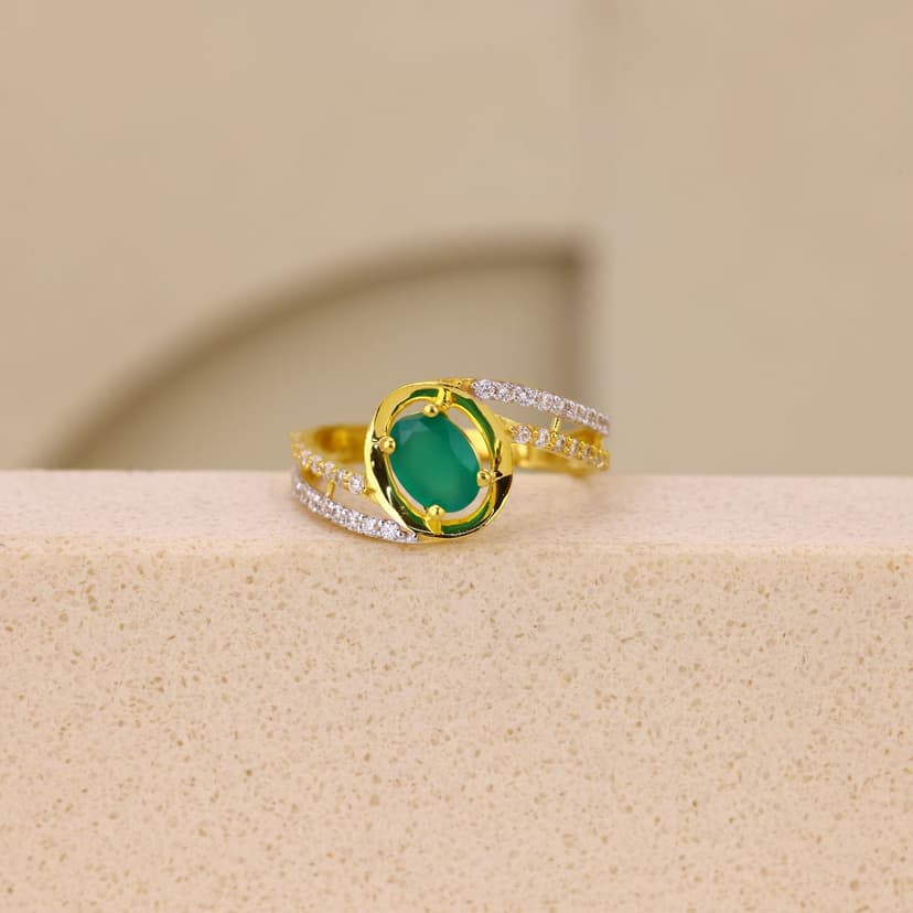 Auralyne Verdant Halo Ring 22KT