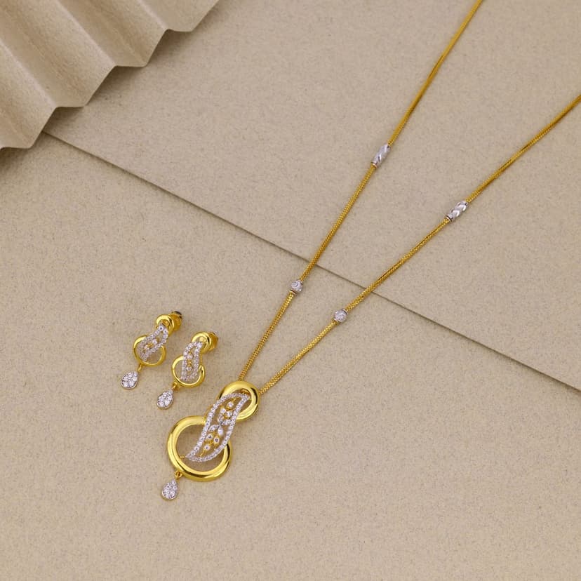 Qavzelle Twinlace Chain Set 22KT