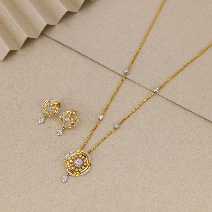 Tavzorelle Circleveil Chain Set 22KT