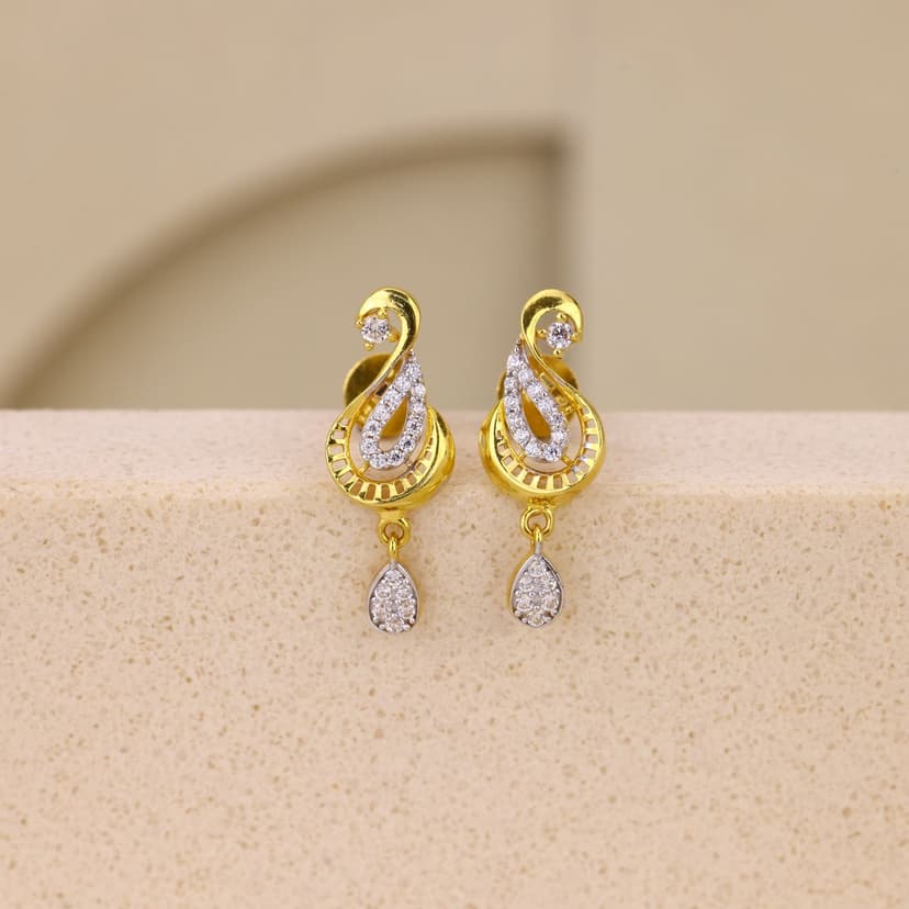 Zevanielle Leafora Earrings 22KT
