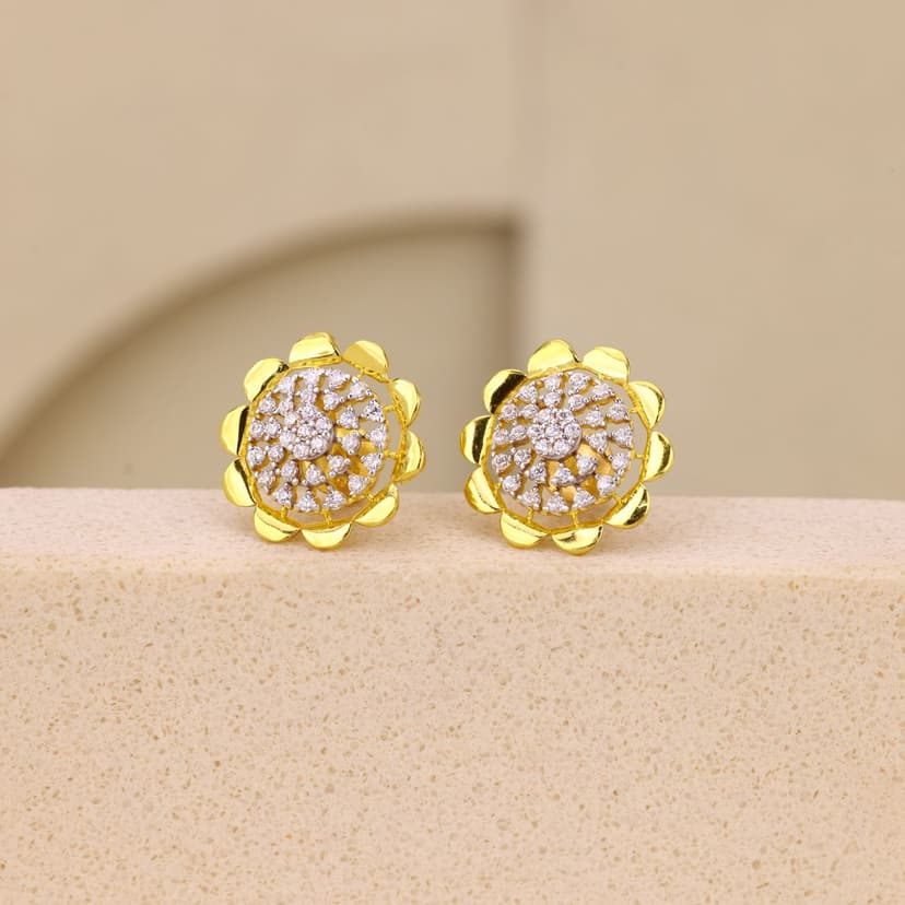 Vazellora Petalcrest Earrings 22KT
