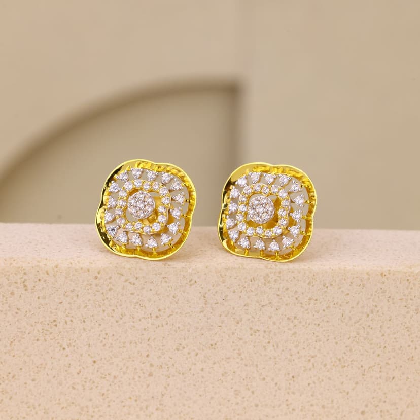 Mirellisse Roundveil Earrings 22KT
