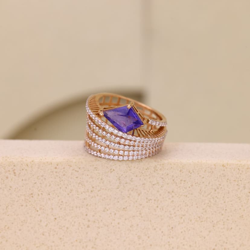 Zorellisse Amethystelle Ring 18KT