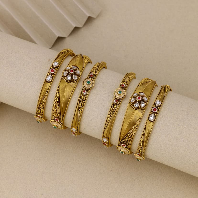 Pushparika Antique Bangles 22KT