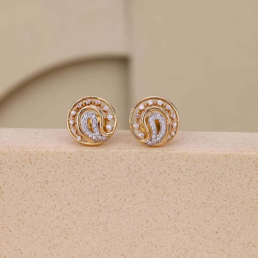 Paisélune Stud Earrings 18KT