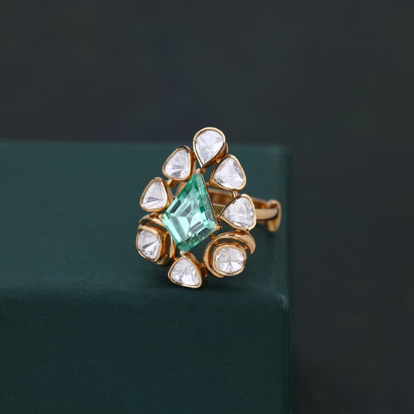 Nyzavira Lab Grown Polki Ring 18KT