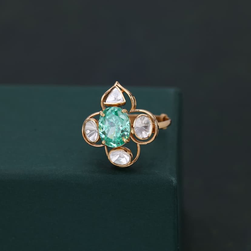 Esmariel Lab Grown Polki Ring 18KT