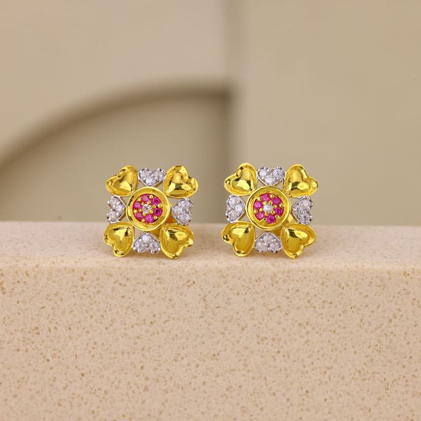 Rosethra Bloom Earrings 22KT