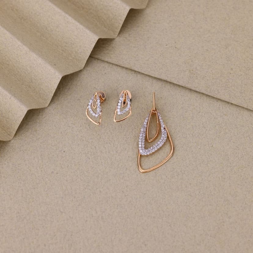 Calessara Tridrop Pendant Set 18KT