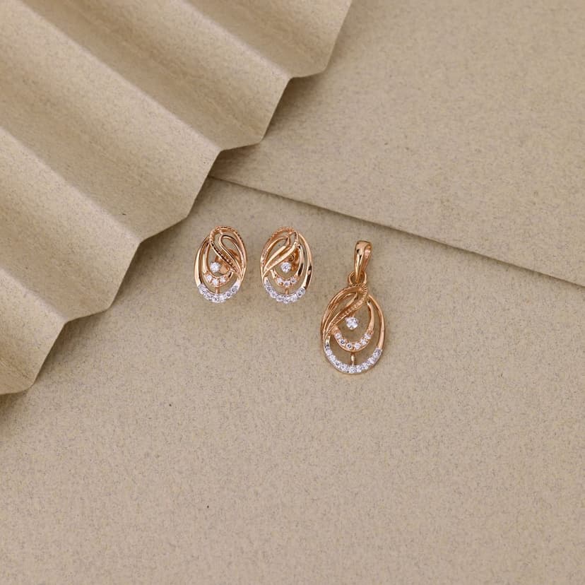Damarielle Tearglide Pendant Set 18KT