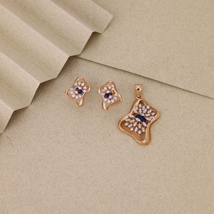 Rosandria Bluefleur Pendant Set 18KT