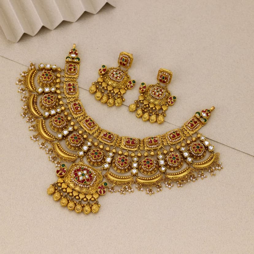 Kusumvedi Heritage Necklace 22KT