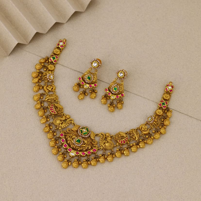 Hemamayuri Heritage Necklace 22KT
