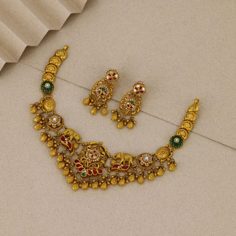 Gajapushpi Heritage Necklace 22KT