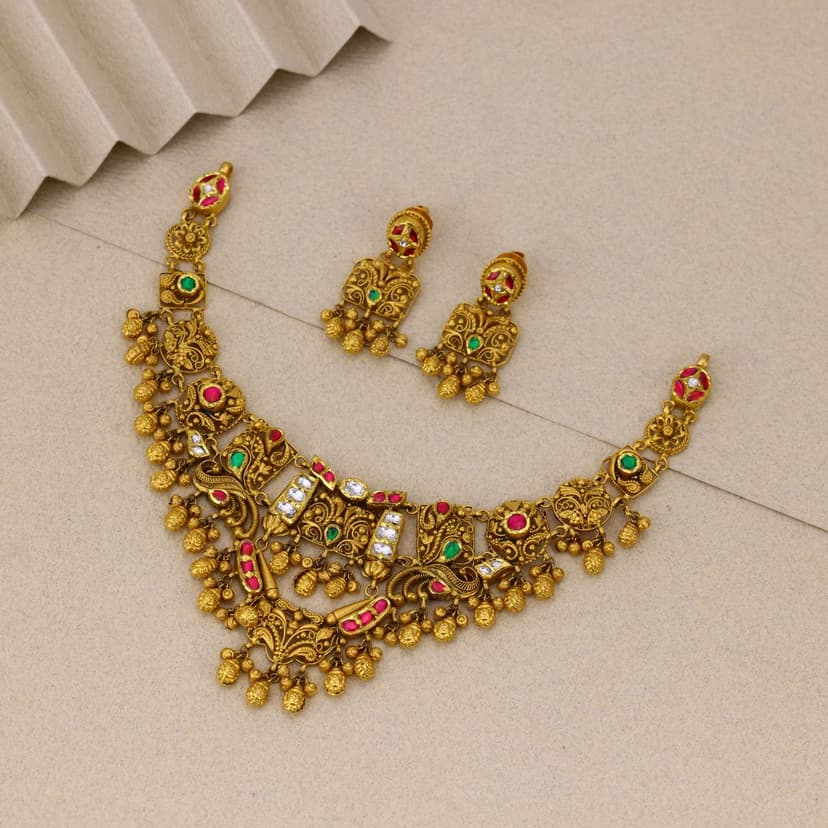 Ratnamalini Heritage Necklace 22KT