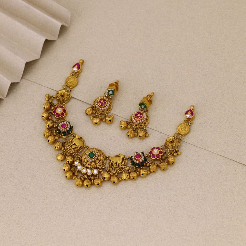 Gajapushali Heritage Necklace 22KT